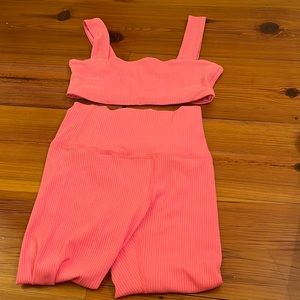 Daily Drills Pink Ribbed Set Size small